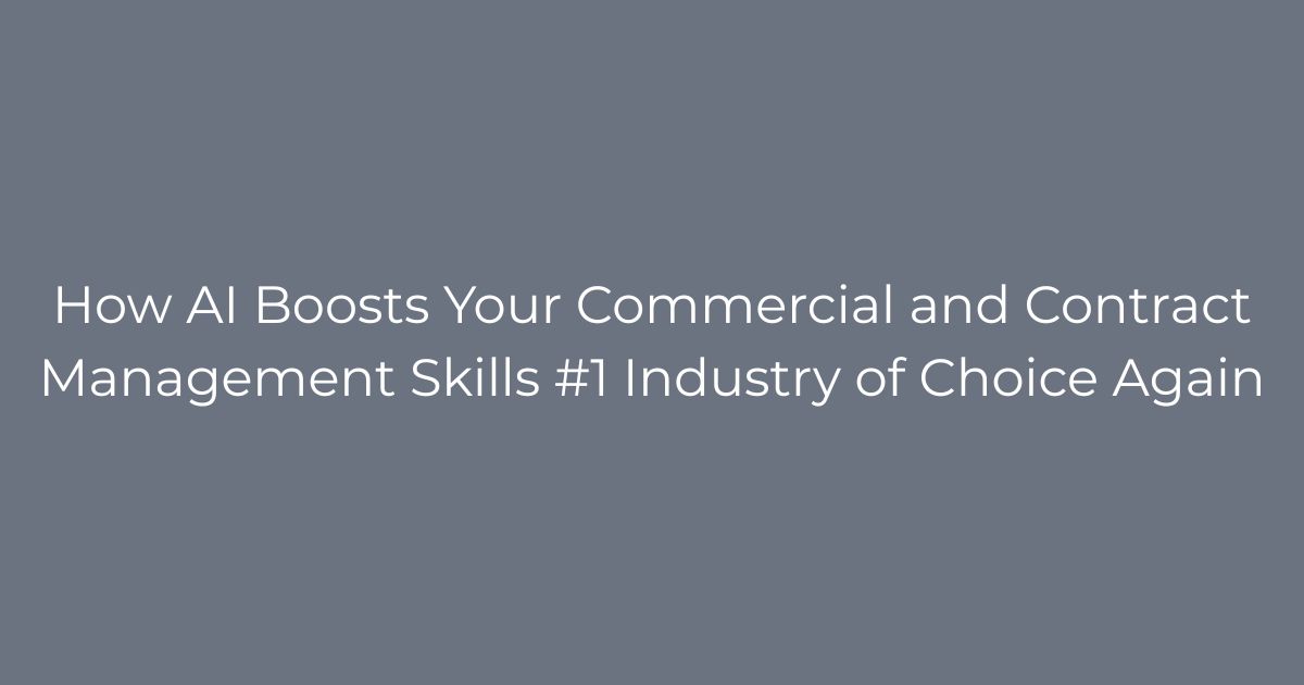 AI boosted commercial-and- contract-management